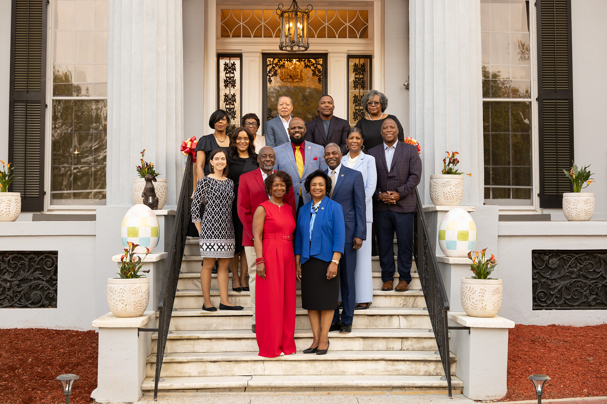 Founders' Day group at Grey Columns.