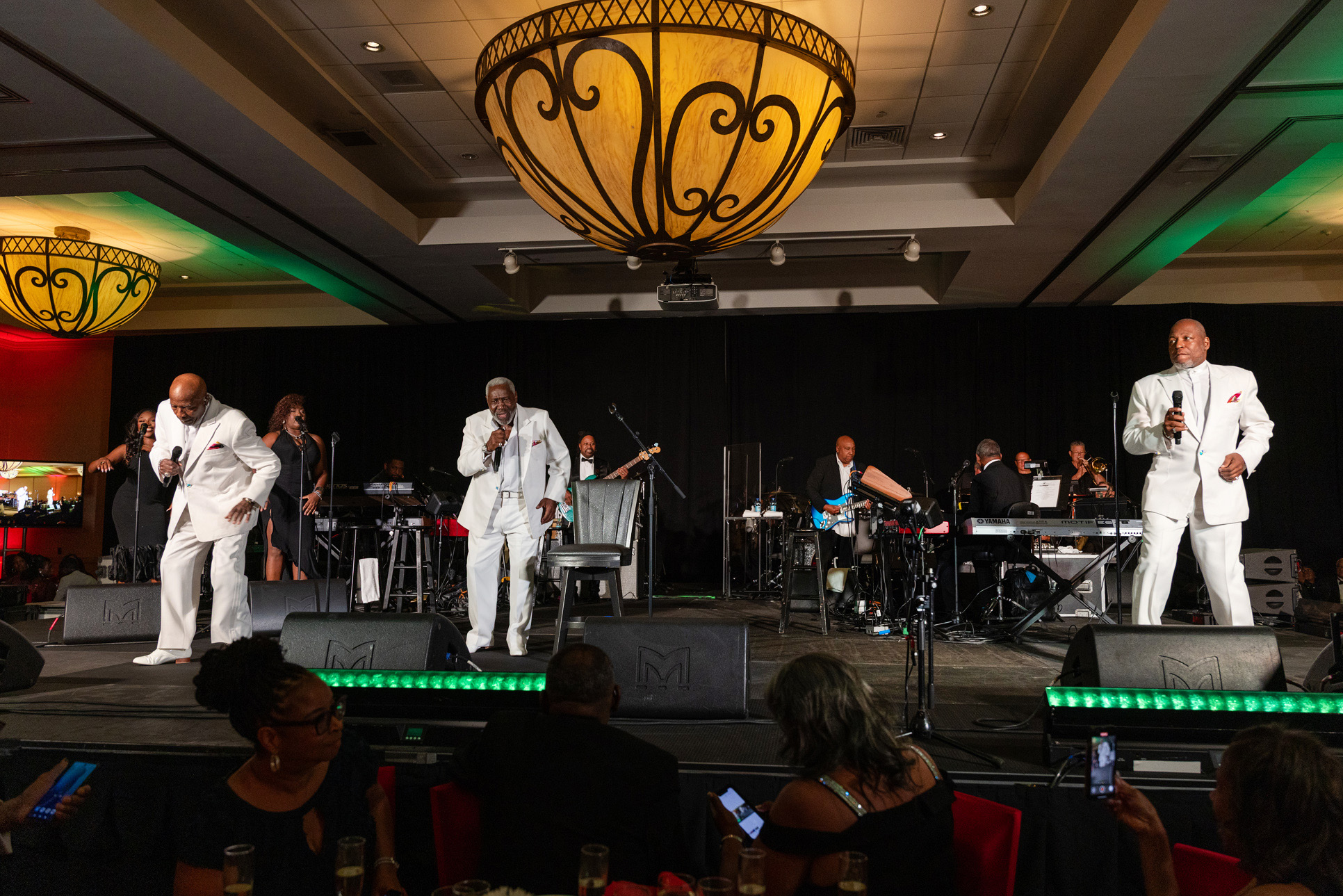 The O'Jays performing on stage