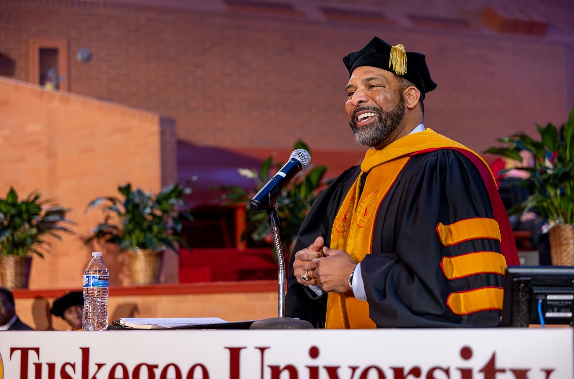 Carver Convocation 2026 speaker at podium