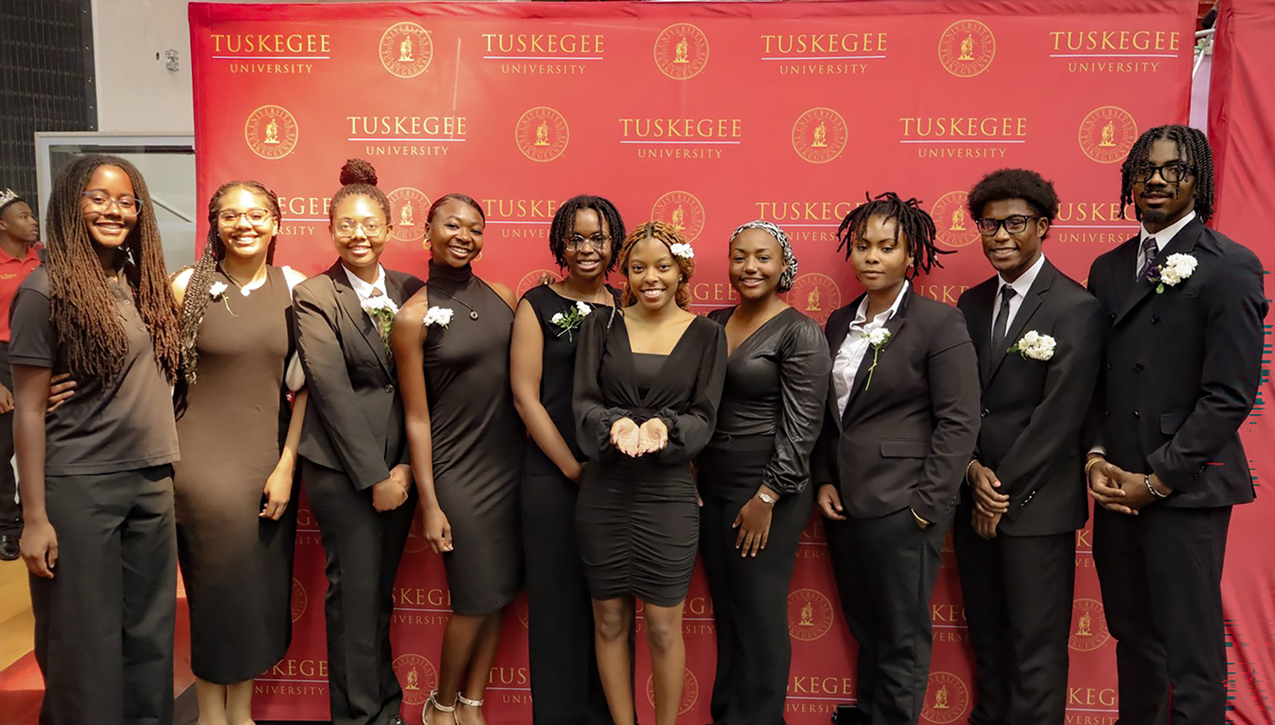 Ten students who are members of the Garden Club