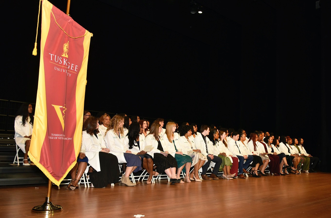 White Coat students seated during ceremony
