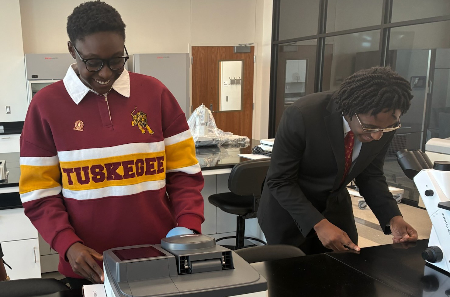 Tuskegee students at the evnt