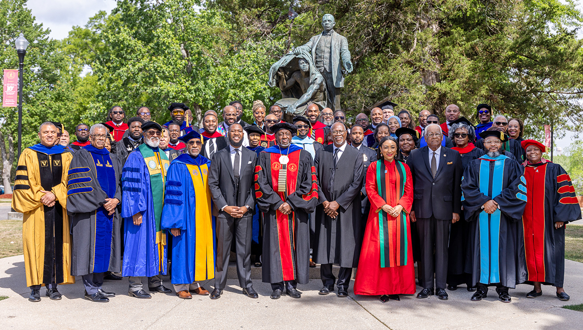 Dr. Brown, Dean Duffie, clergy and program participants
