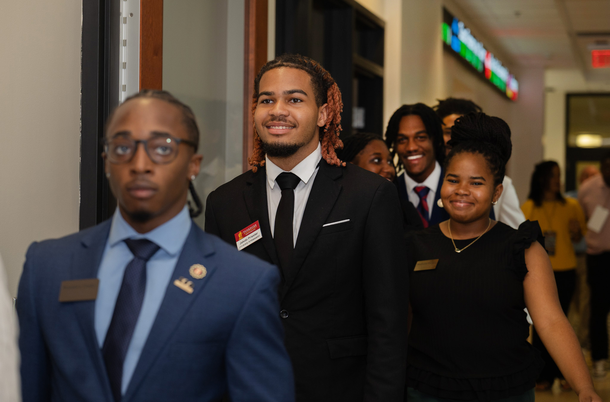 Alabama Power officials met with Tuskegee scholars at the Brimmer College of Business and Information Science building