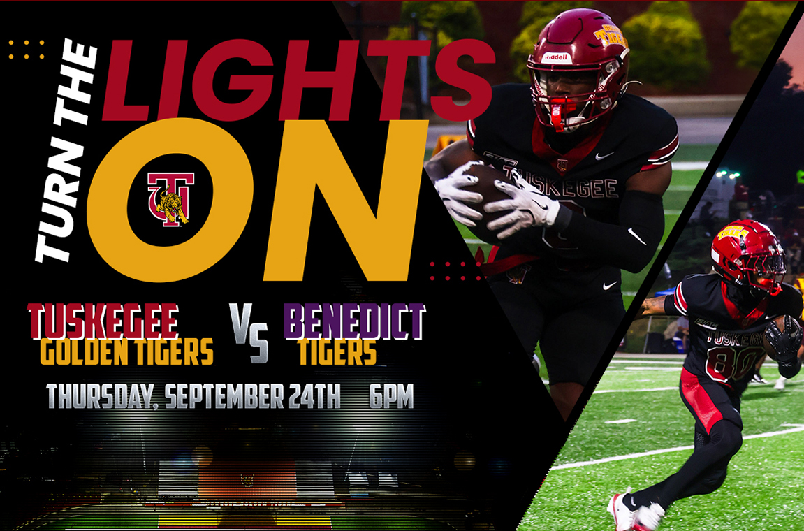 Graphic announcing Tuskegee Golden Tigers night game