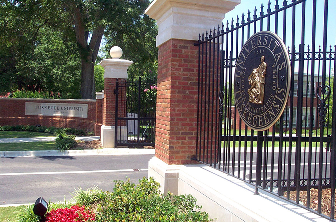 Lincoln Gates at main entrance to TU campus