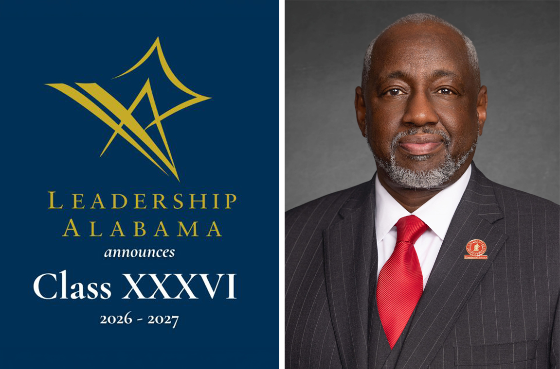 Leadership Alabama logo image connected to Dr. Mark Brown's headshot